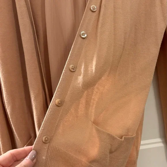 Simply Vera Vera Wang Women's Beige Cardigan - Picture 3 of 4